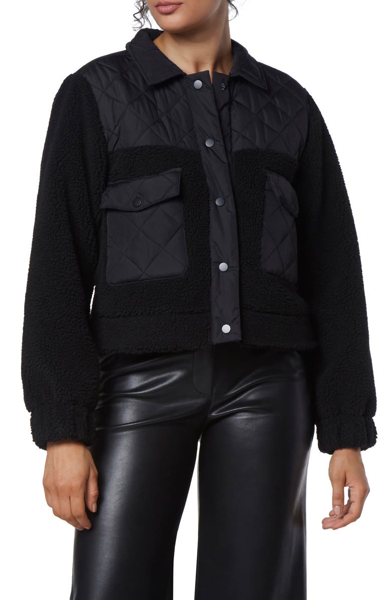 Marc New York Performance Mixed Media Trucker Jacket, Main, color, 