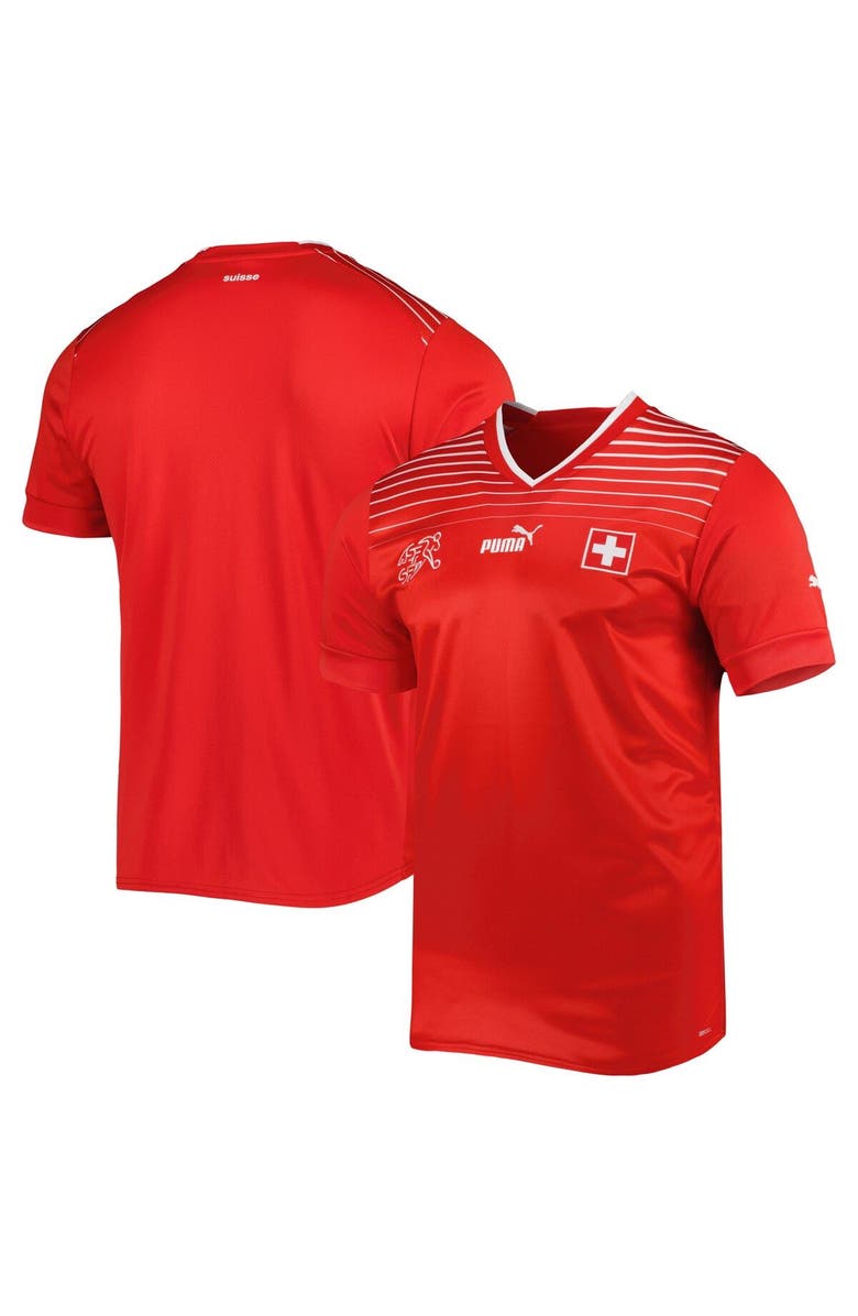 PUMA Men's Puma Red Switzerland National Team 2022/23 Home Replica Jersey, Main, color, 