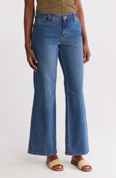 High Waist Wide Leg Jeans (Brightside)