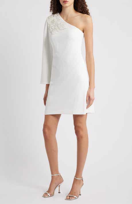 Vince Camuto One-Shoulder Scuba Cocktail Dress