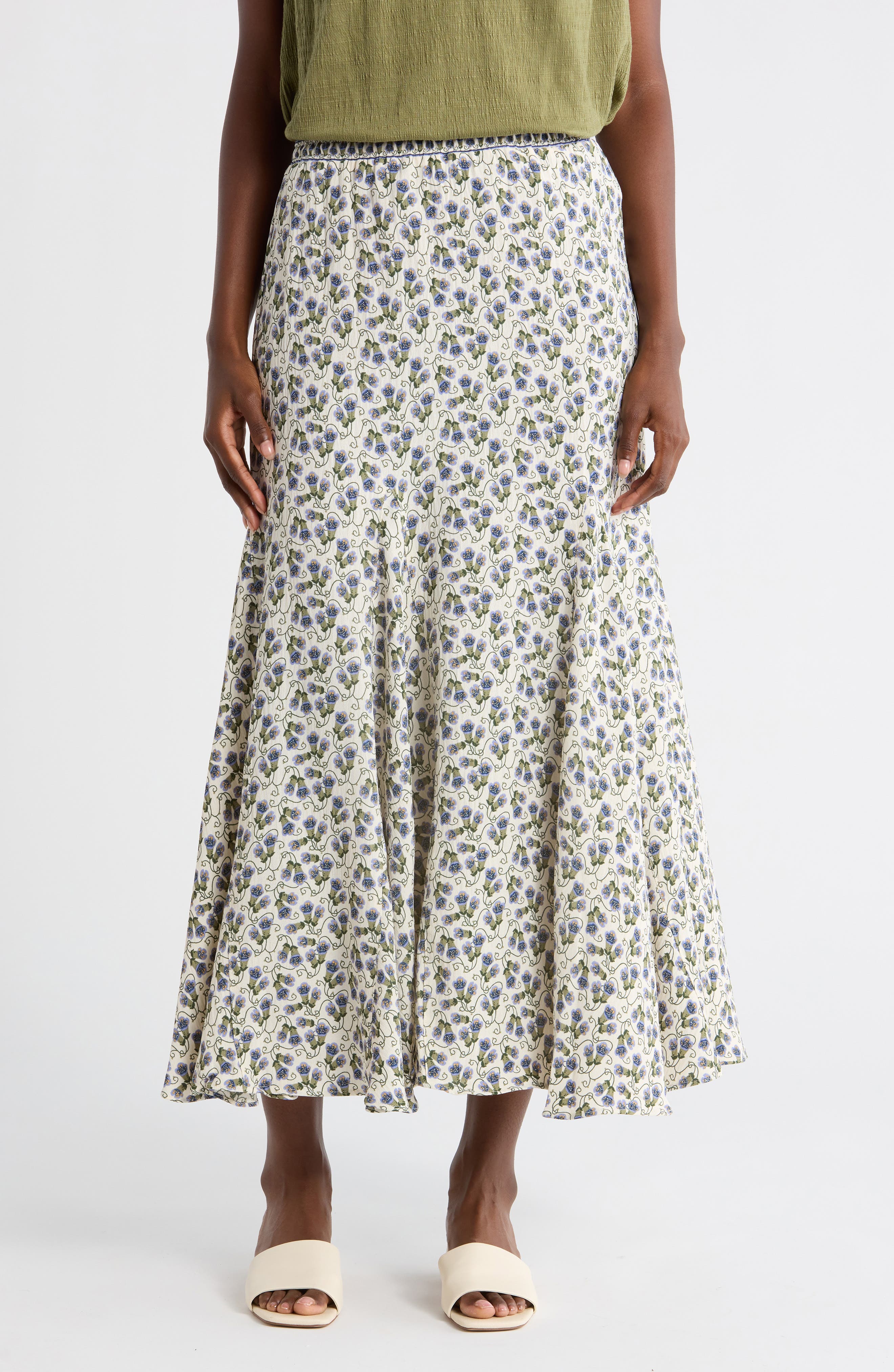 MAX STUDIO Godet Georgette Skirt