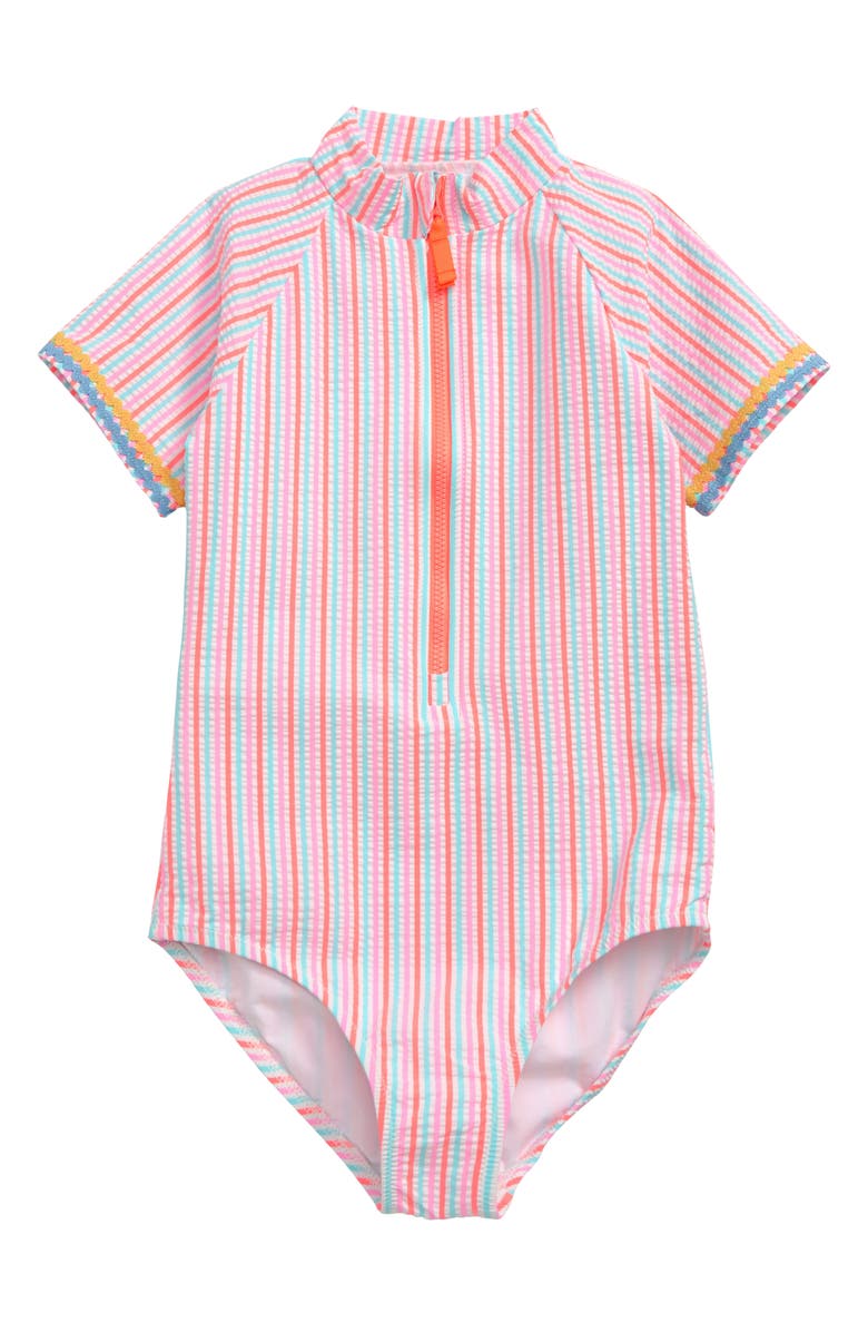 crewcuts by J.Crew Short Sleeve One-Piece Swimsuit, Main, color,
