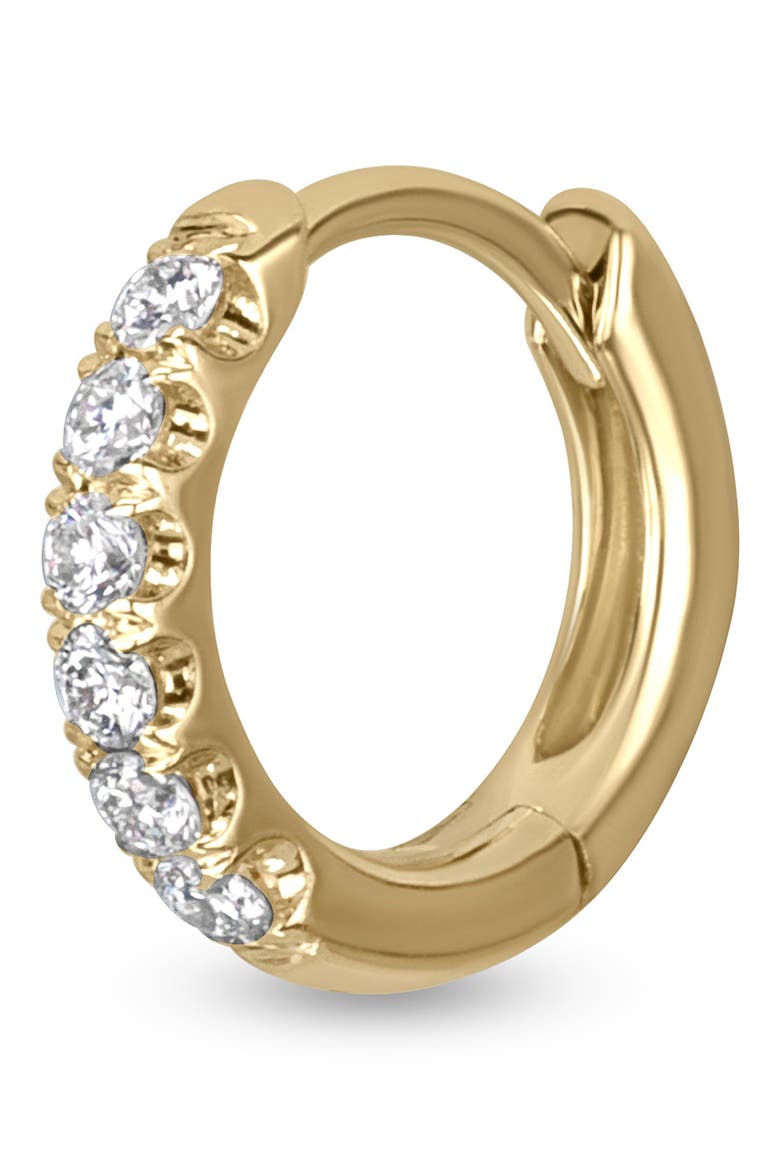 Audrey Diamond Huggie Hoop Earrings, Alternate, color, YELLOW