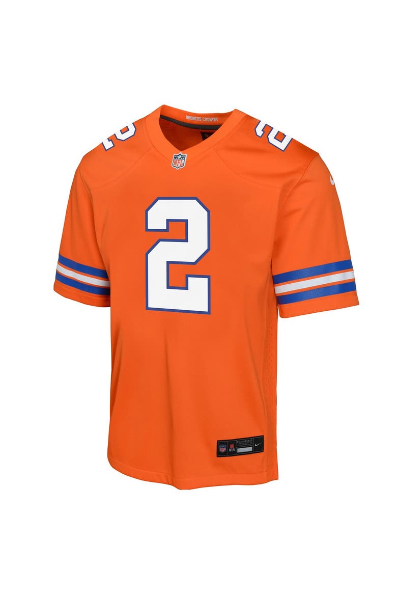 Youth Nike Patrick Surtain II Orange Denver Broncos Mile High Collection 1977 Throwback Game Jersey, Alternate, color, Orange