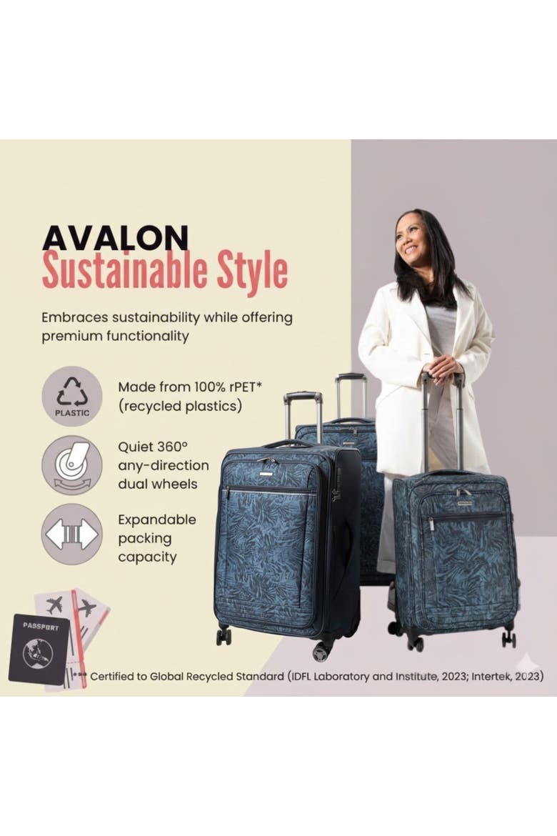 Avalon Softside 3 Piece (20"/24"/28") Luggage Set, Alternate, color, Serengeti Night