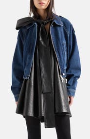 7 For All Mankind Aviator Cropped Denim Jacket