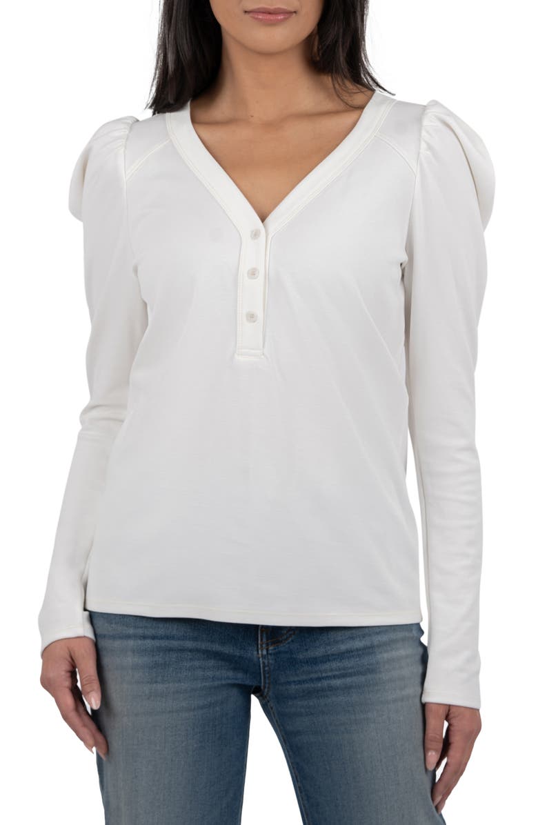 KUT from the Kloth Modal Blend V-Neck Henley, Main, color, 