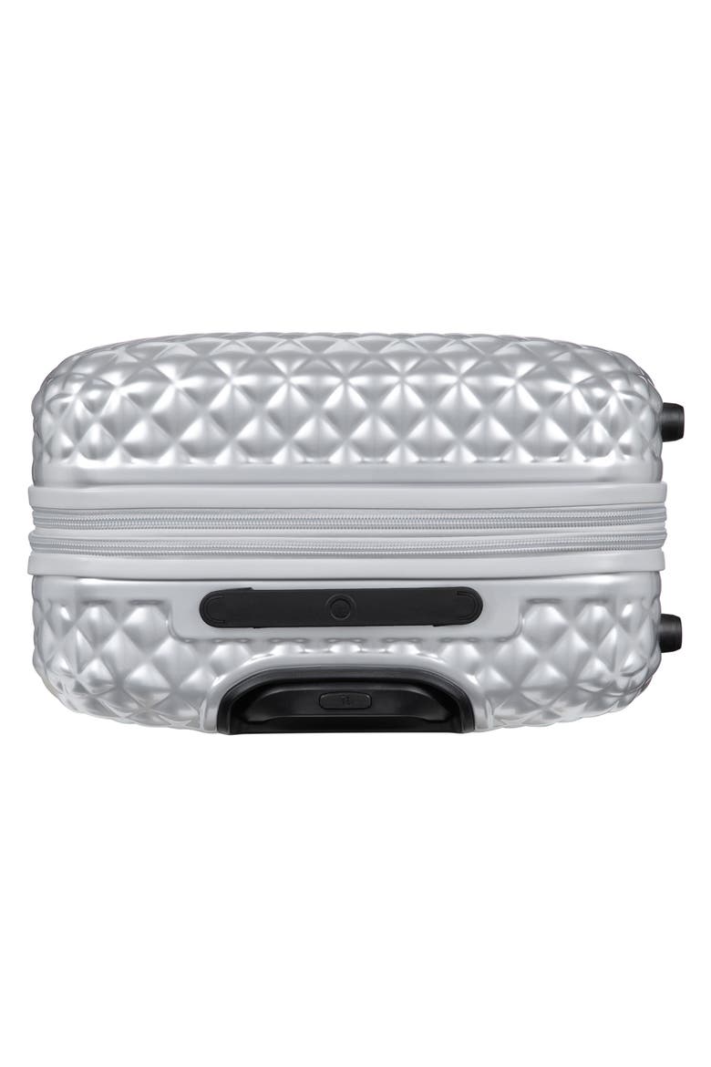 Glitzy 21-Inch Hardside Expandable Carry-On Spinner Suitcase, Alternate, color, METALLIC MICROCHIP