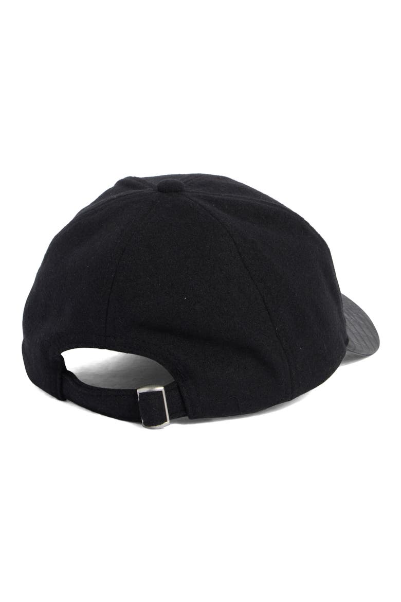 Textured Baseball Cap, Alternate, color, BLACK