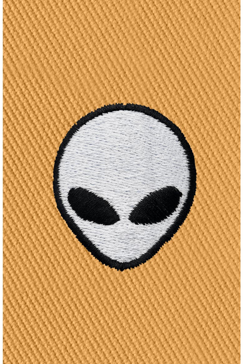 Mens Lil Alien Cotton Bucket Hat, Alternate, color, Golden Cream
