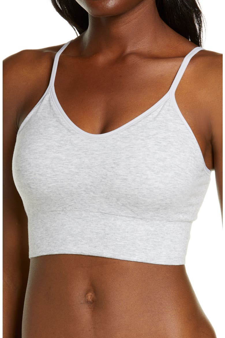 Cabana Cotton Crop Cami Bralette, Main, color, HEATHER GRAY