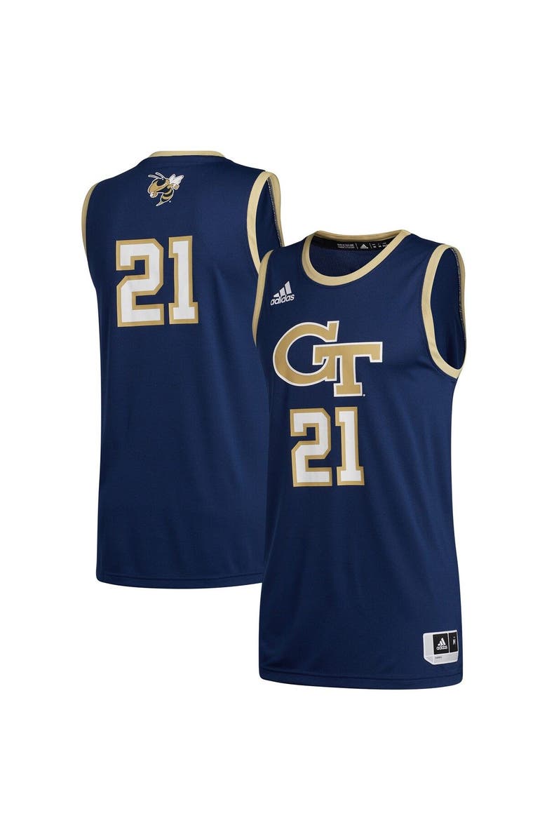 adidas Men's adidas #21 Navy Georgia Tech Yellow Jackets Swingman Basketball Jersey, Main, color, Navy