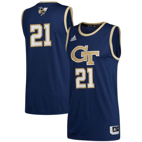 Men's adidas #21 Navy Georgia Tech Yellow Jackets Swingman Basketball Jersey
