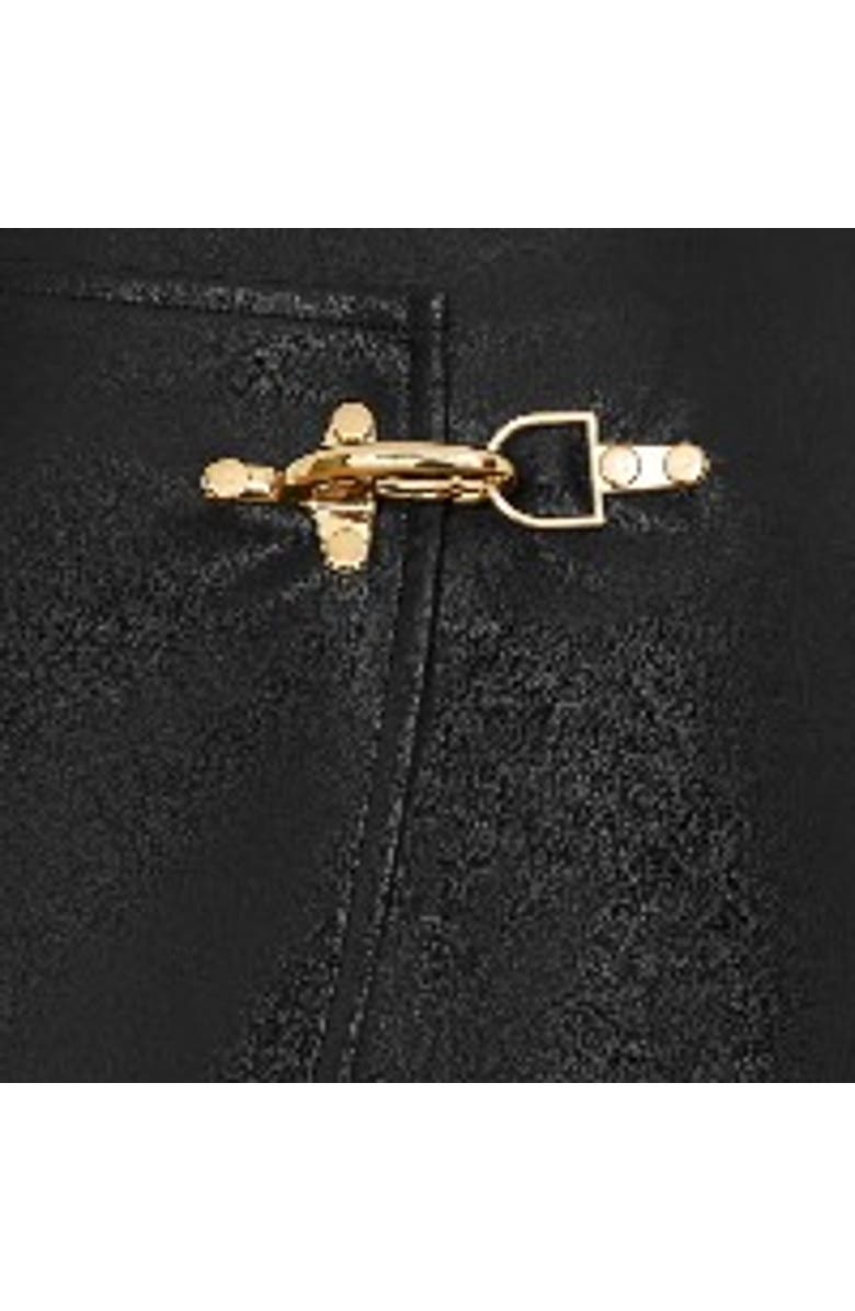 Yumi Faux Leather Wrap Mini Skirt, Alternate, color, Black