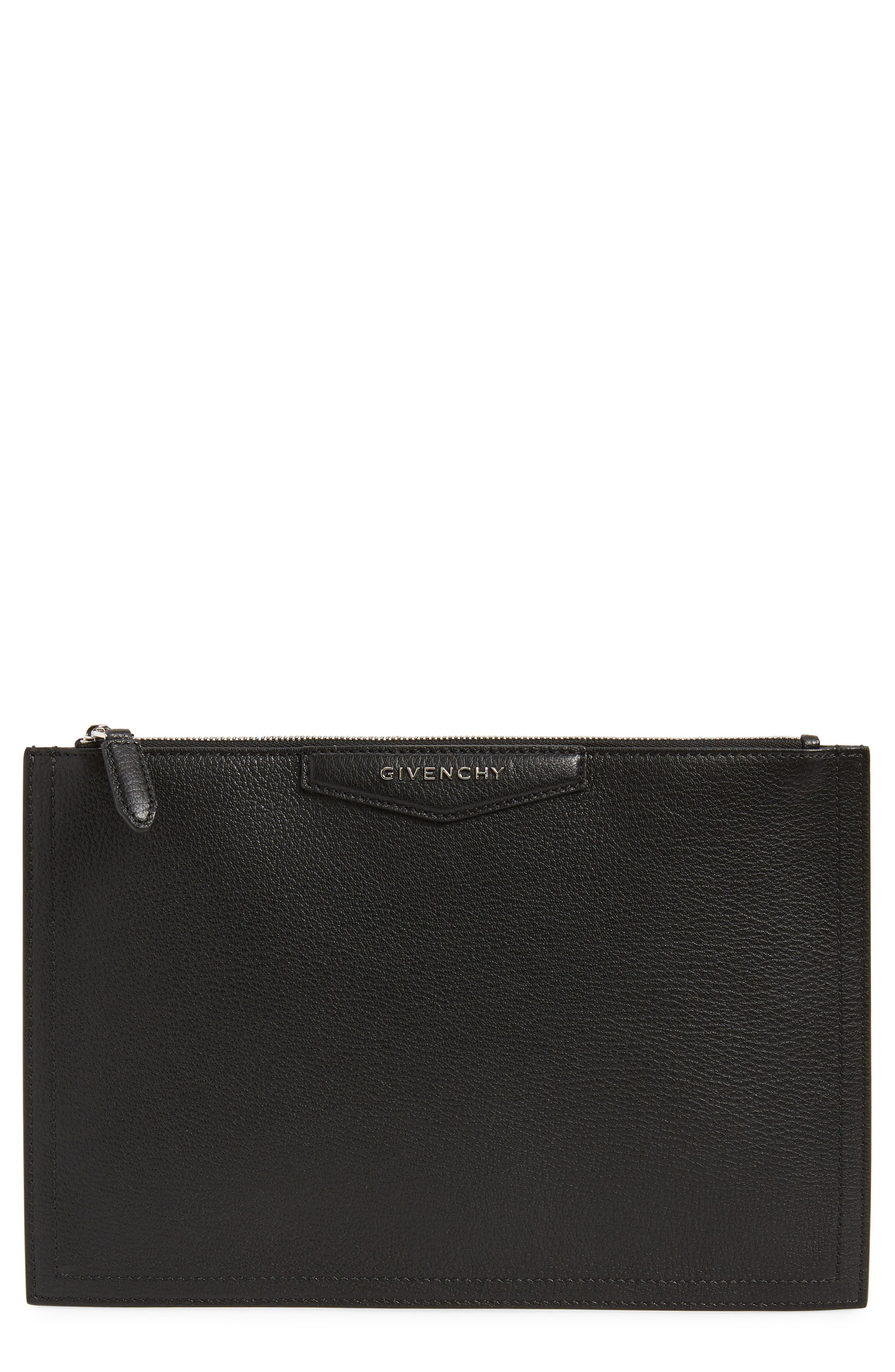 Givenchy Medium Antigona Leather Pouch, Main, color, 