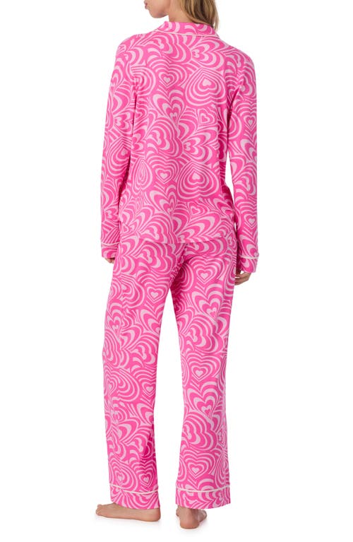 Room Service Pjs Piped Jersey Pajamas In Pink