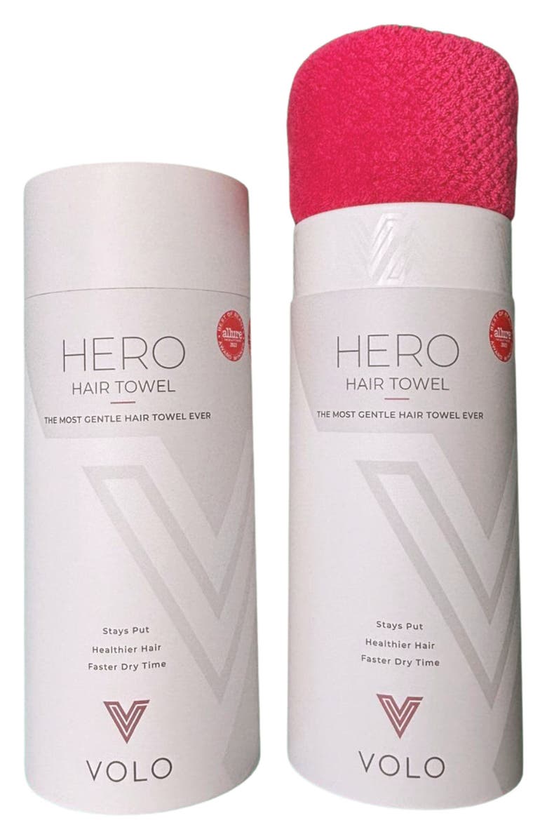 VOLO Hero Hair Towel, Alternate, color, Dahlia