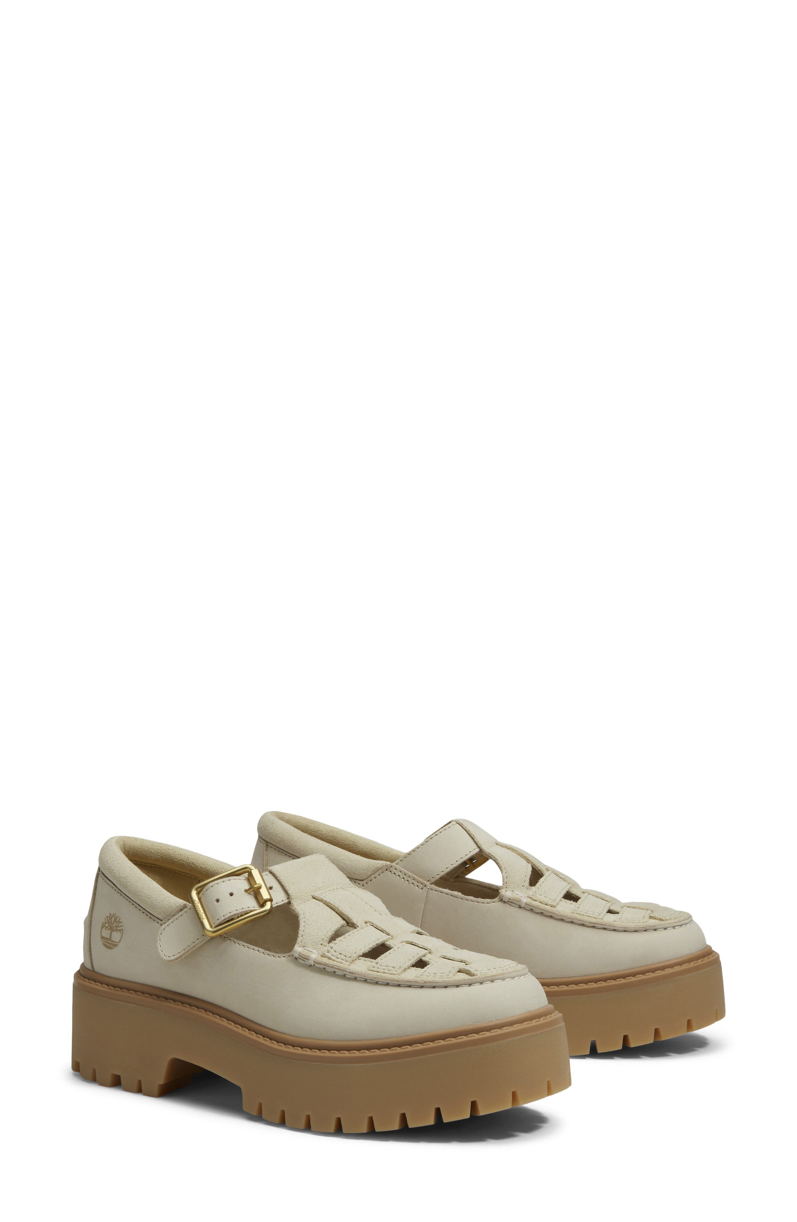 Stone Street Buckle Platform Shoe, Alternate, color, LIGHT BEIGE SUEDE