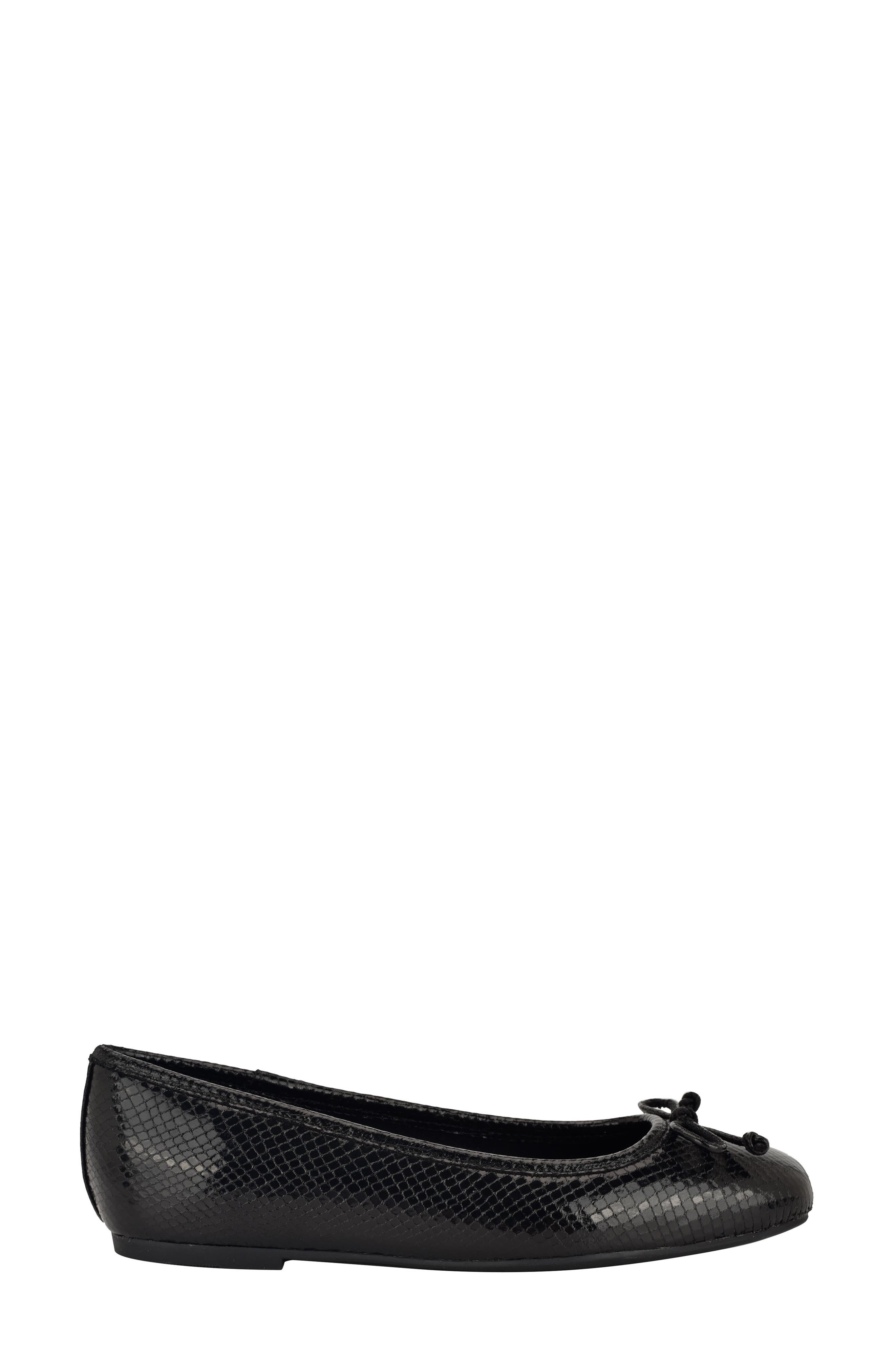 Calvin Klein Bronte Ballet Flat, Alternate, color, Black Print
