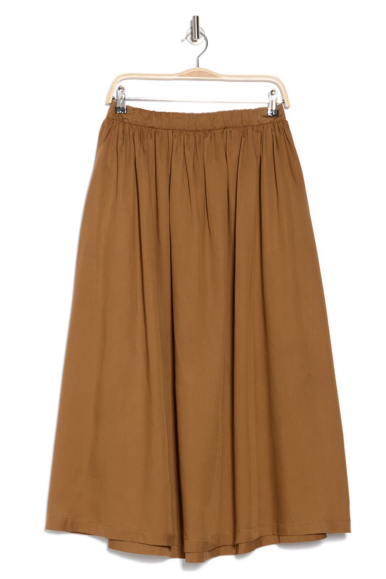Flared Midi Skirt, Alternate, color, RUST