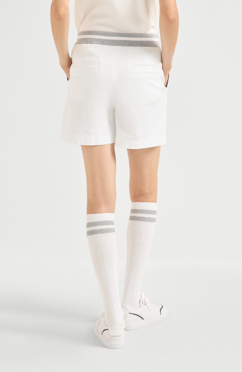 Brunello Cucinelli Lightweight French terry shorts, Alternate, color, White