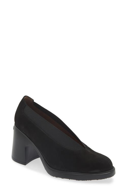 Wonders Envelope Pump in Black Nubuck 