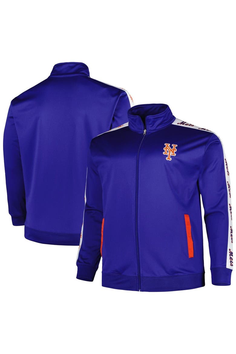 Men's Royal New York Mets Big & Tall Tricot Track Full-Zip Jacket, Main, color, Royal