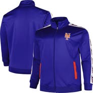 PROFILE Men's Royal New York Mets Big & Tall Tricot Track Full-Zip Jacket
