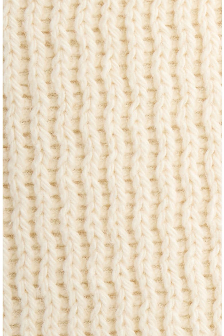 Rib Knit Stretch Cotton Blend Drawstring Shorts, Alternate, color, BONE