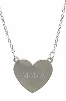 Adornia Water Resistant Mama Heart Necklace