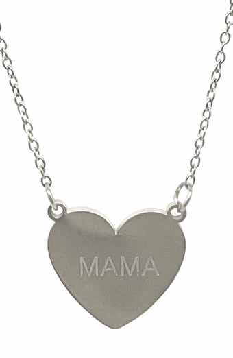 Adornia Water Resistant Mama Heart Necklace