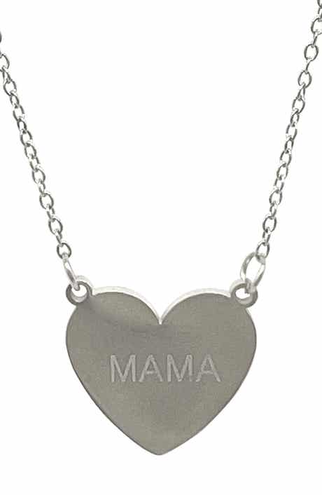 Adornia Water Resistant Mama Heart Necklace