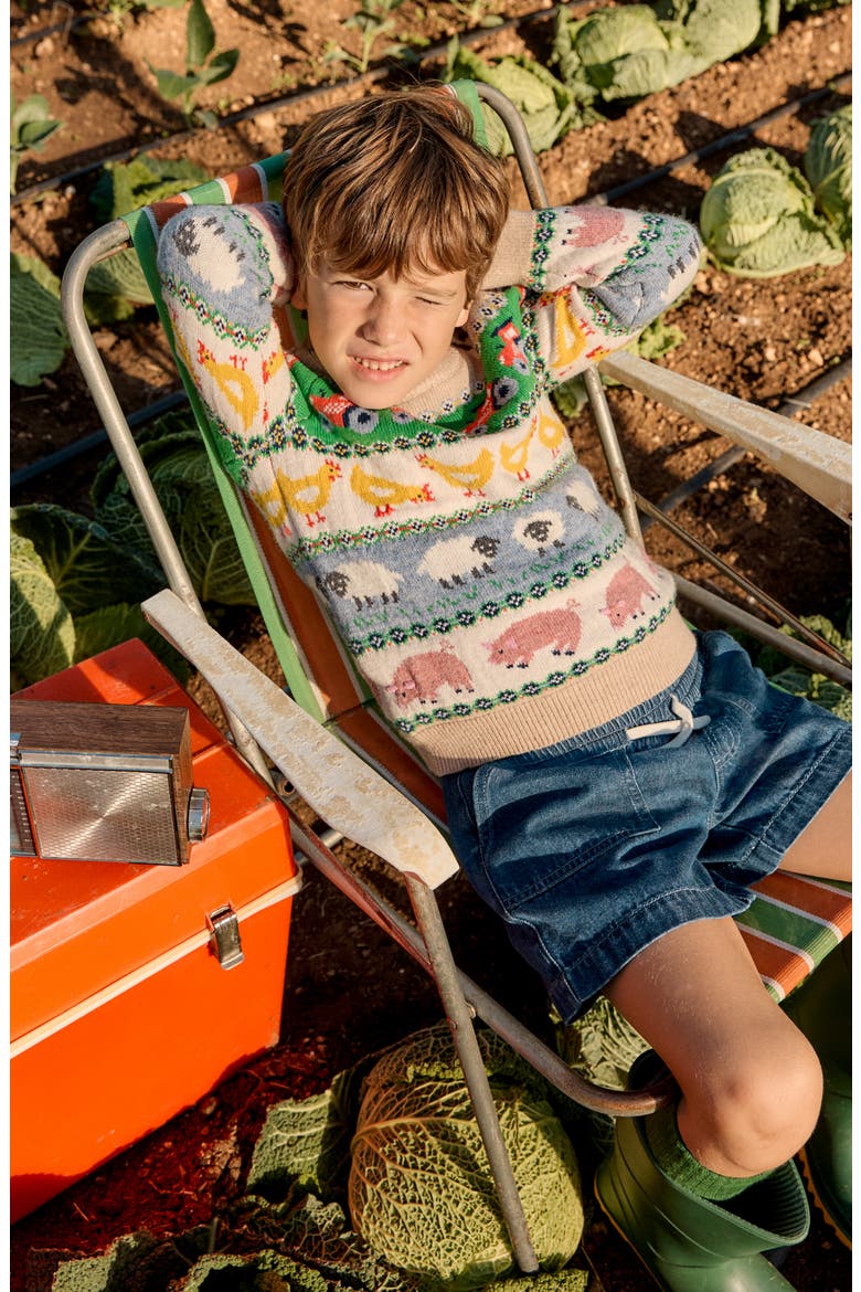 Kids' Farm Fair Isle Sweater, Alternate, color, FARM