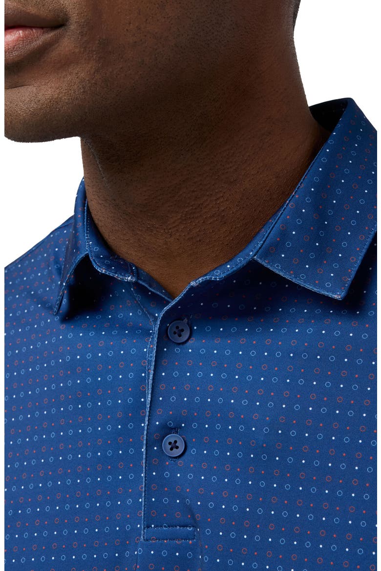 Versa Trim Fit Navy Open Dot Stripe Polo, Alternate, color, MIDNIGHT NAVY OPEN DOT STRIPE
