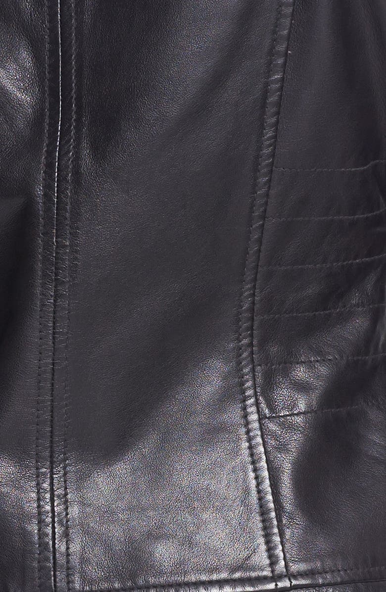 Bernardo Tab Collar Leather Jacket, Alternate, color,
