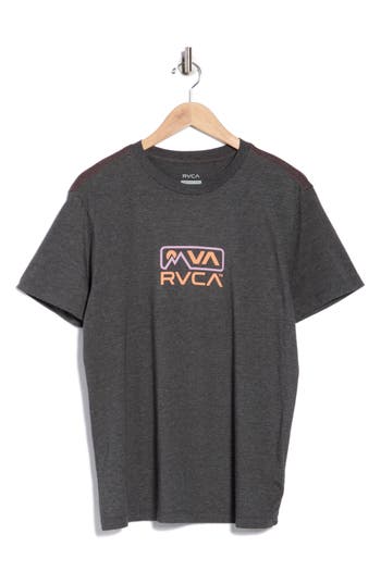 Rvca Mountain Logo Graphic T-shirt In Black