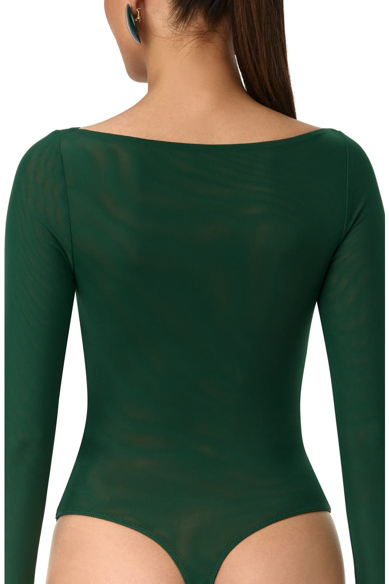 Mesh Bodysuit, Alternate, color, PINE GREEN