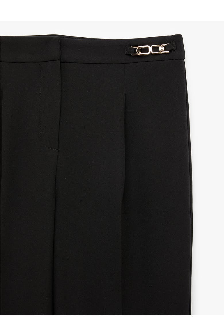 Medium  Rise Chain Detail Trousers, Alternate, color, BLACK