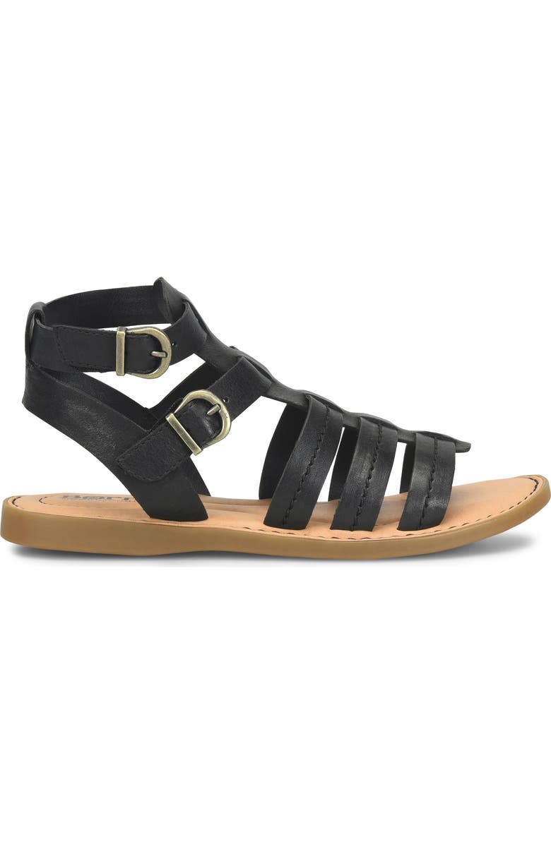 Børn Iana Ankle Strap Sandal, Alternate, color, Black Leather