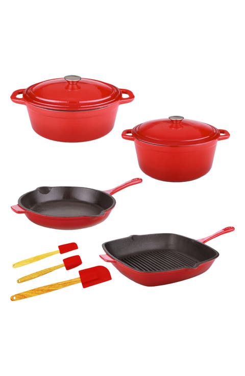 Cast Iron Cookware Set - 9-Piece Set