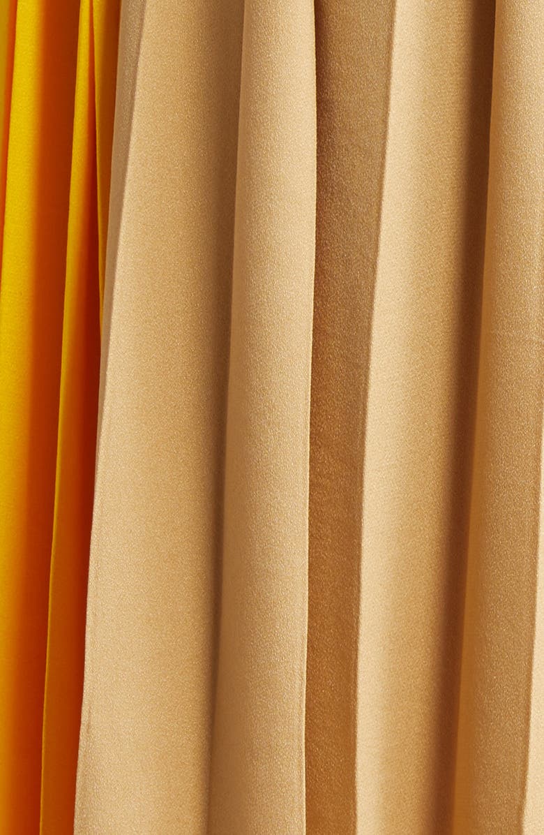 Ramy Brook Latoya Colorblock Pleated Dress, Alternate, color, Daisy Colorblock