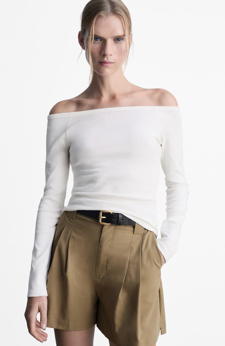 MANGO Pleated Bermuda Shorts, Alternate, color, 