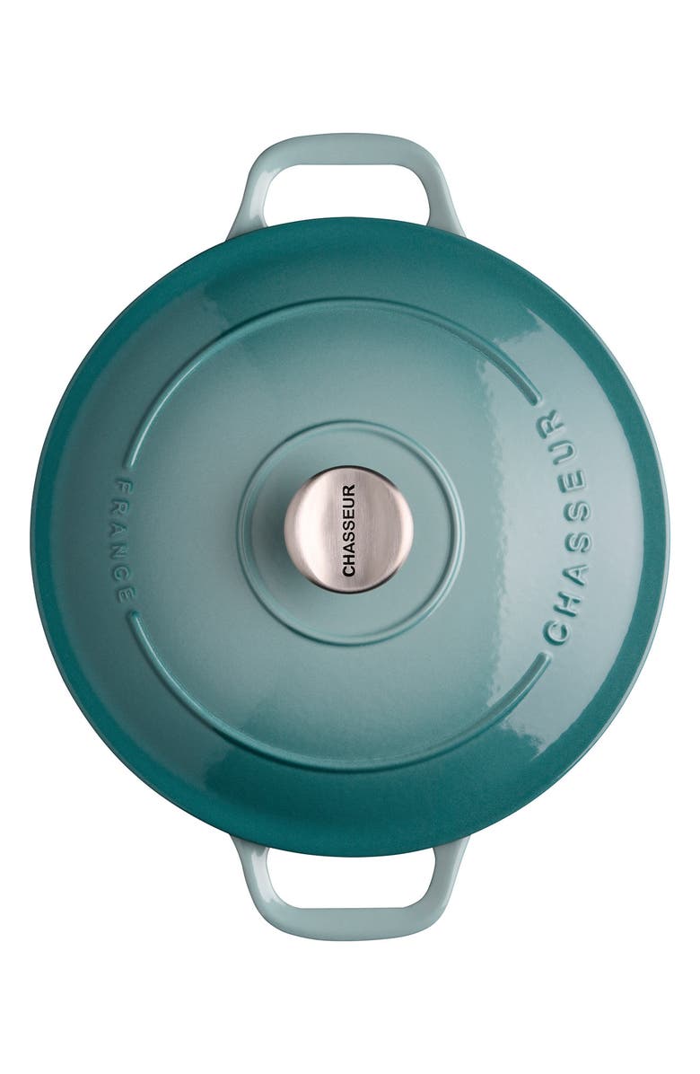 CHASSEUR French Enameled Cast Iron Round Dutch Oven - 4.2-quart - Quartz Blue., Alternate, color, Quartz Blue