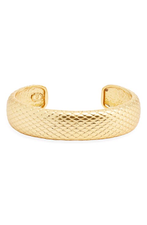 Snakeskin Textured Cuff Bracelet