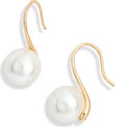 NORDSTROM RACK Faux Pearl Threader Earrings