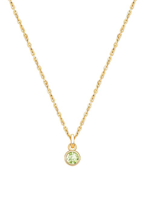 14K Gold Birthstone 12-14" Necklace