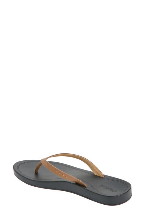 Olukai Lalahi Flip Flop In Tan/lava Rock