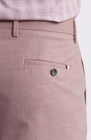Genius Virgin Wool Blend Flat Front Dress Pants