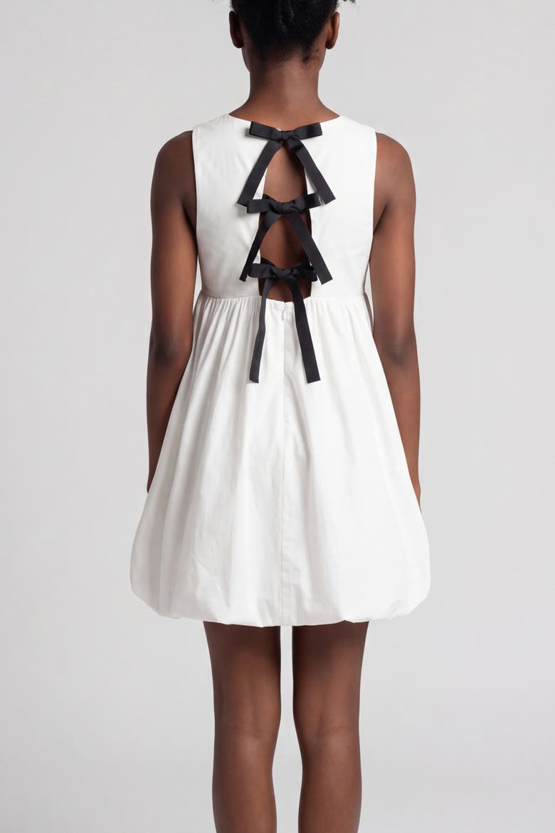 Brea Tie Back Bubble Dress, Alternate, color, White