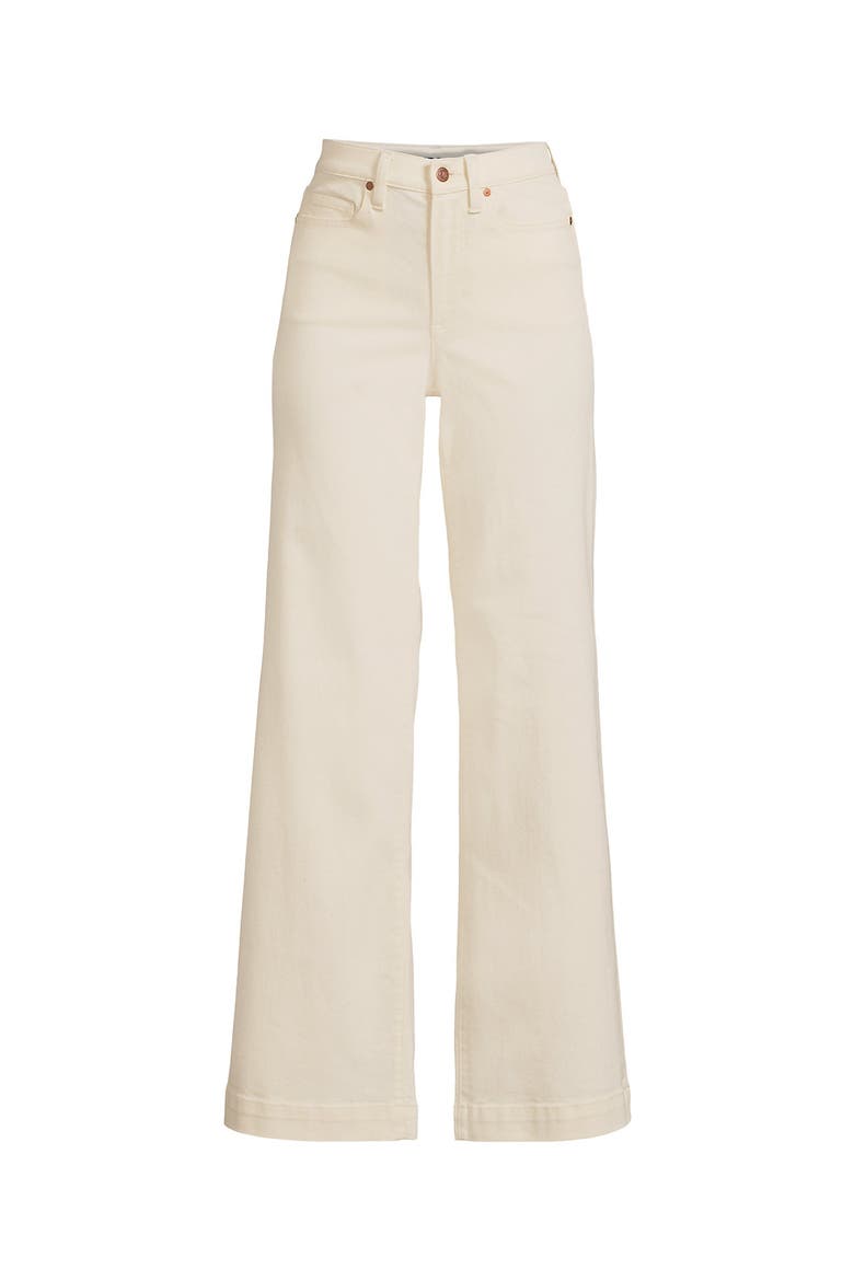 Plus Size Recycled High Rise Wide Leg Denim Jeans, Alternate, color, Natural